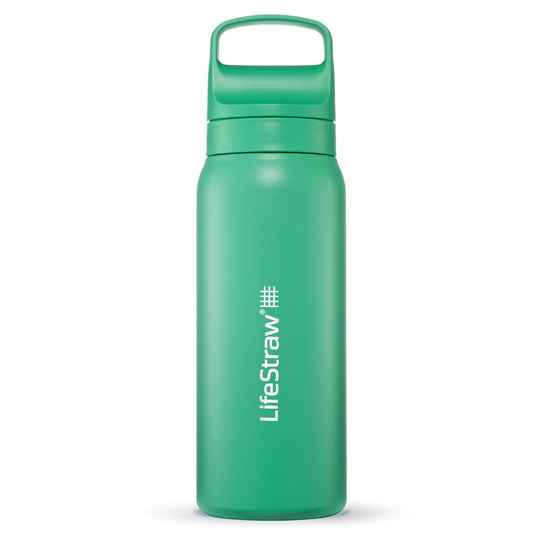 LifeStraw Go Series – Insulated Stainless Steel Water Filter Bottle for Travel and Everyday use removes Bacteria, parasites and microplastics, Improves Taste
