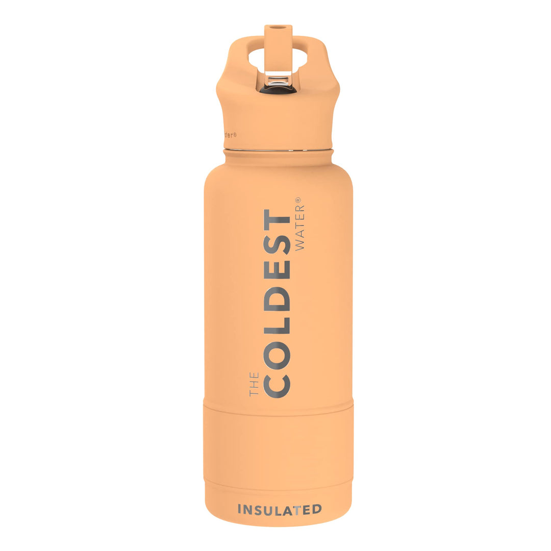 The Coldest Water COLDEST Sports Water Bottle -40 oz (Straw Lid), Leak Proof, Vacuum Insulated Stainless Steel, Hot Cold, Double Walled, Thermo Mug, Metal Canteen (40 oz, Astro Purple)