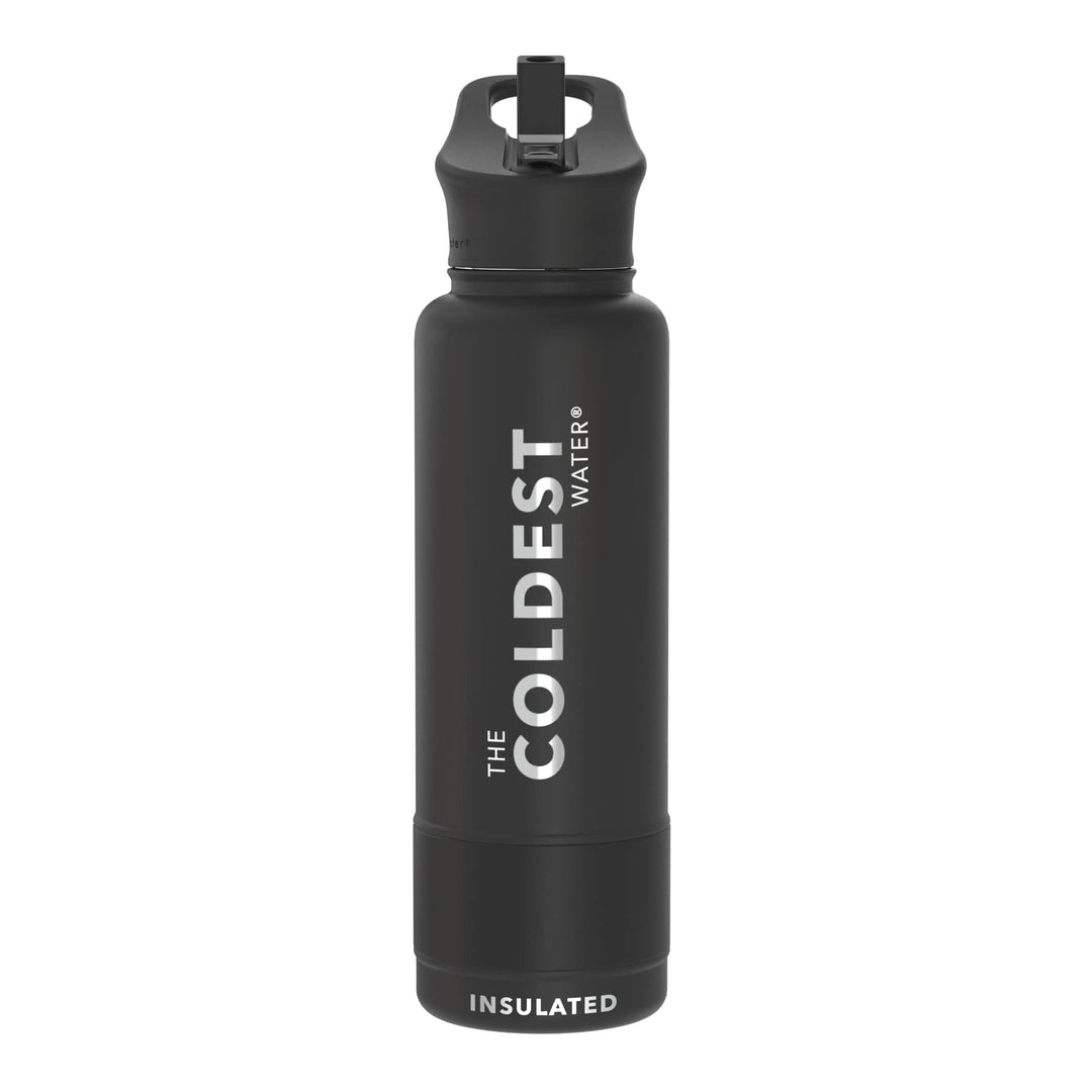 The Coldest Water COLDEST Sports Water Bottle -40 oz (Straw Lid), Leak Proof, Vacuum Insulated Stainless Steel, Hot Cold, Double Walled, Thermo Mug, Metal Canteen (40 oz, Astro Purple)