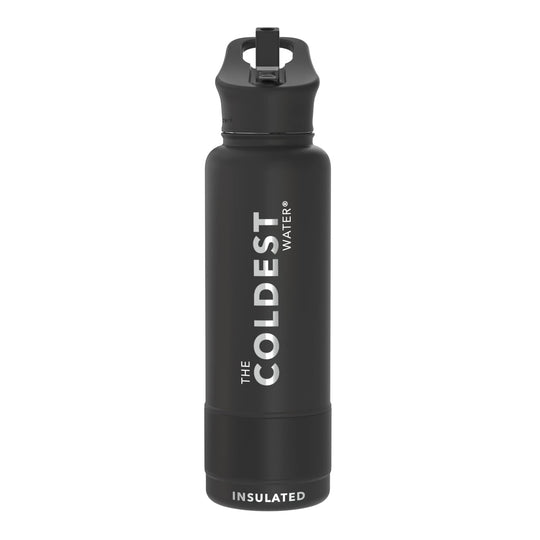The Coldest Water COLDEST Sports Water Bottle -40 oz (Straw Lid), Leak Proof, Vacuum Insulated Stainless Steel, Hot Cold, Double Walled, Thermo Mug, Metal Canteen (40 oz, Astro Purple)