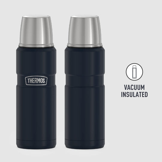 Thermos Stainless King 16 Ounce Compact Bottle, Stainless Steel, Gray