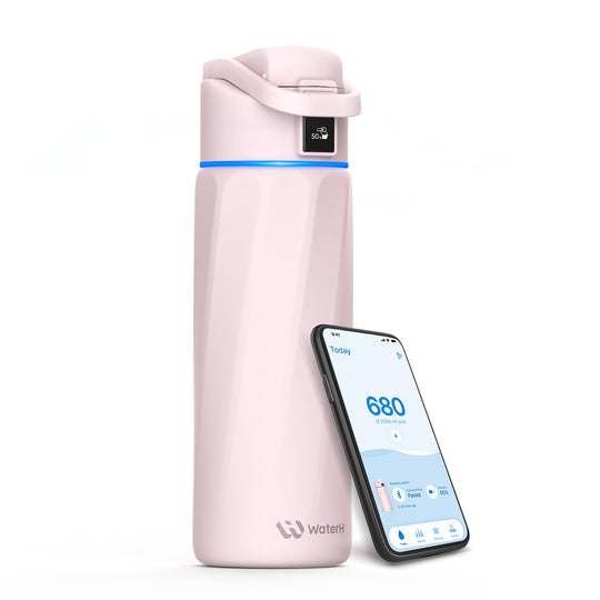 WATERH Boost Smart Water Bottle that Reminds You to Drink, BPA-Free Stainless Steel Vacuum Insulated Bottle, Wide Mouth Water Tracker Bottle with APP, Ideal for Father&