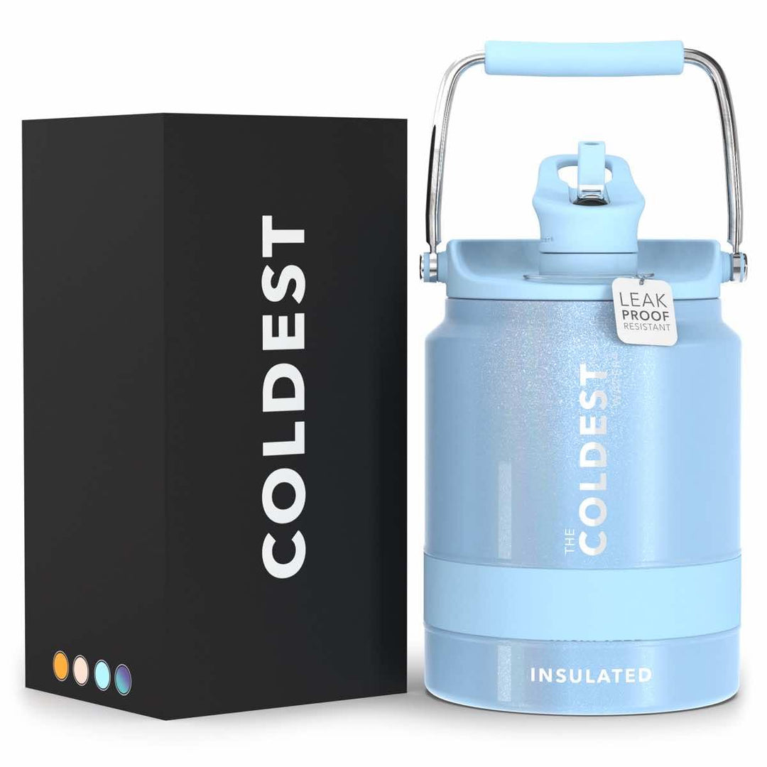 The Coldest Water COLDEST Sports Water Bottle -40 oz (Straw Lid), Leak Proof, Vacuum Insulated Stainless Steel, Hot Cold, Double Walled, Thermo Mug, Metal Canteen (40 oz, Astro Purple)