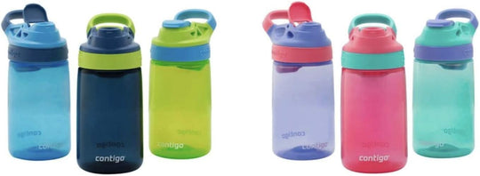 Contigo flasks Navy/Green/Blue Autoseal Sip Kids 415ml Water Bottles, 3 Pack