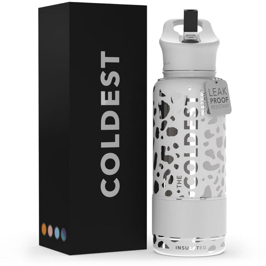 The Coldest Water COLDEST Sports Water Bottle -40 oz (Straw Lid), Leak Proof, Vacuum Insulated Stainless Steel, Hot Cold, Double Walled, Thermo Mug, Metal Canteen (40 oz, Astro Purple)