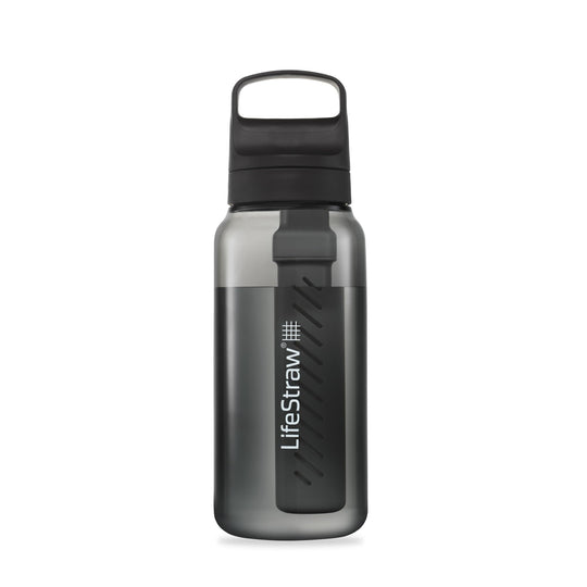 LifeStraw Go Series – BPA-Free Water Filter Bottle for Travel and Everyday use removes Bacteria, parasites and microplastics, Improves Taste
