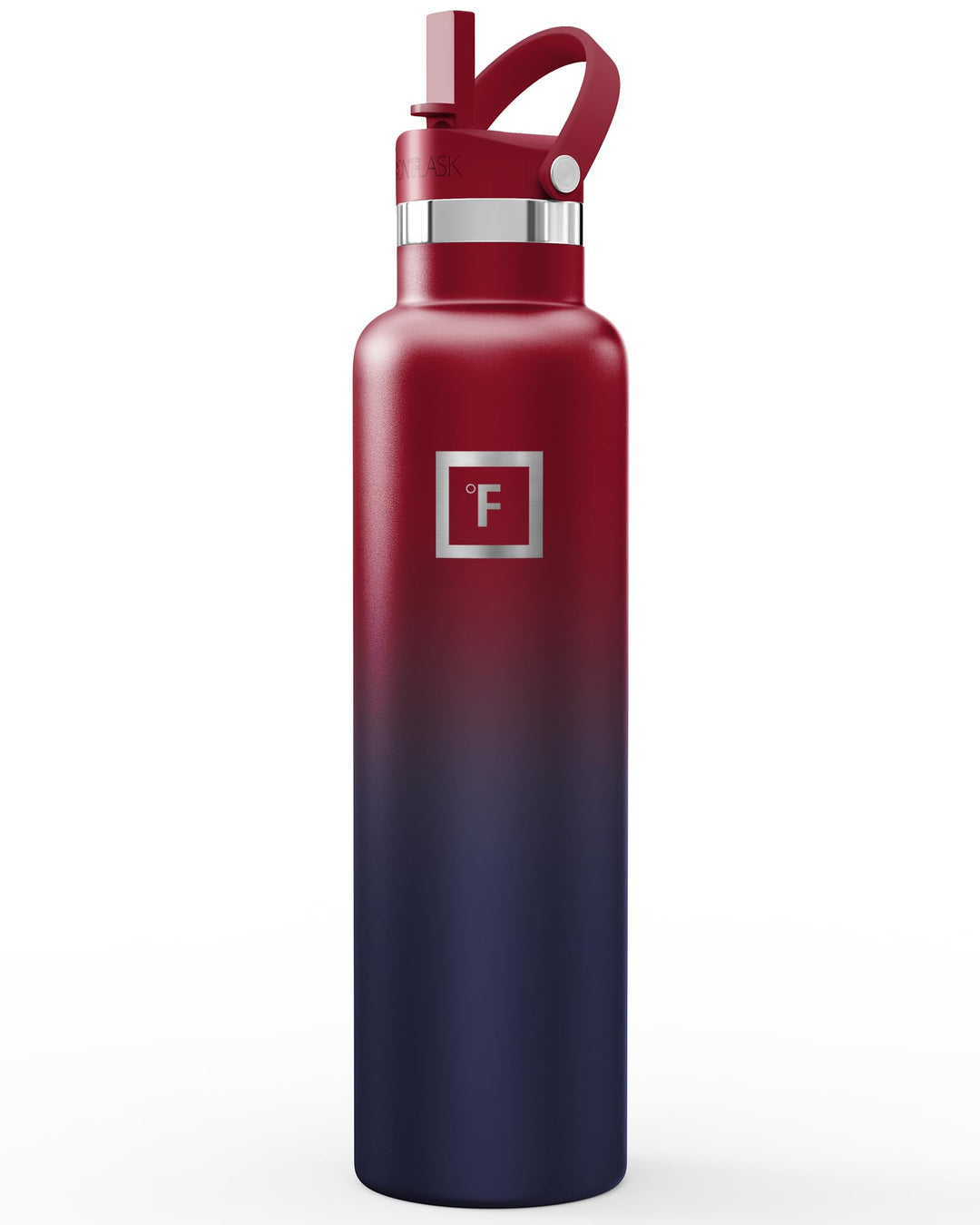 IRON °FLASK Camping &amp; Hiking Hydration Canteen - 24/32 oz with 3 Lids - Insulated Water Bottle with Straw - Double Walled Stainless Steel - Vacuum Leak Proof BPA Free - Travel Sports Gym Flask
