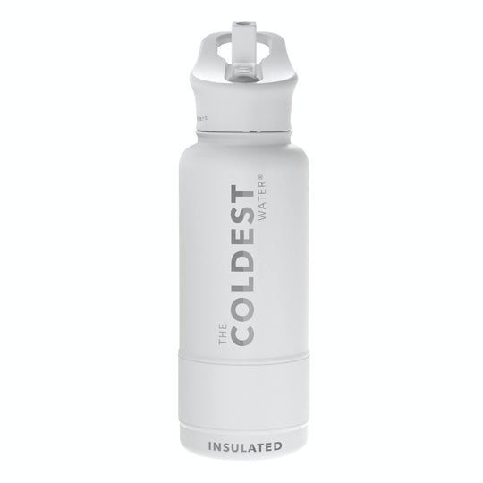 The Coldest Water COLDEST Sports Water Bottle -40 oz (Straw Lid), Leak Proof, Vacuum Insulated Stainless Steel, Hot Cold, Double Walled, Thermo Mug, Metal Canteen (40 oz, Astro Purple)