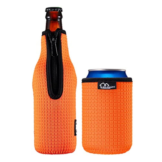 WKieason 16-18oz Neoprene Water Bottle Sleeves Insulators Beverage Berer Bottle Can Sleeves Covers Beer Bottle Coolers Holder Non-slip Neoprene Drink Coolier Sleeves 3PC Pack (Black/Blue/Yellow)