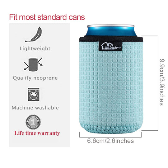 WKieason 16-18oz Neoprene Water Bottle Sleeves Insulators Beverage Berer Bottle Can Sleeves Covers Beer Bottle Coolers Holder Non-slip Neoprene Drink Coolier Sleeves 3PC Pack (Black/Blue/Yellow)