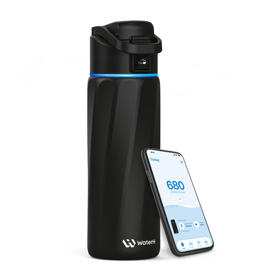 WATERH Boost Smart Water Bottle that Reminds You to Drink, BPA-Free Stainless Steel Vacuum Insulated Bottle, Wide Mouth Water Tracker Bottle with APP, Ideal for Father&