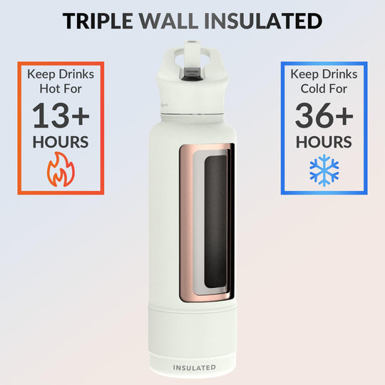 The Coldest Water COLDEST Sports Water Bottle -40 oz (Straw Lid), Leak Proof, Vacuum Insulated Stainless Steel, Hot Cold, Double Walled, Thermo Mug, Metal Canteen (40 oz, Astro Purple)