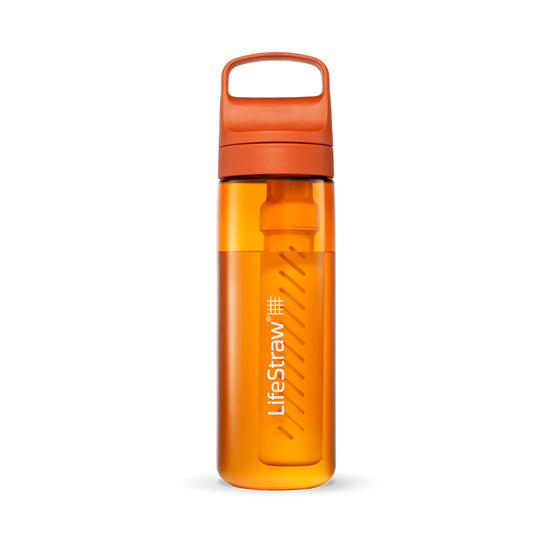 LifeStraw Go Series – BPA-Free Water Filter Bottle for Travel and Everyday use removes Bacteria, parasites and microplastics, Improves Taste