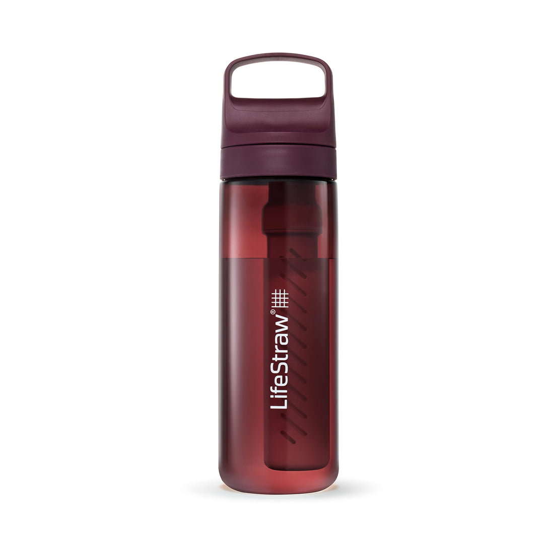 LifeStraw Go Series – BPA-Free Water Filter Bottle for Travel and Everyday use removes Bacteria, parasites and microplastics, Improves Taste