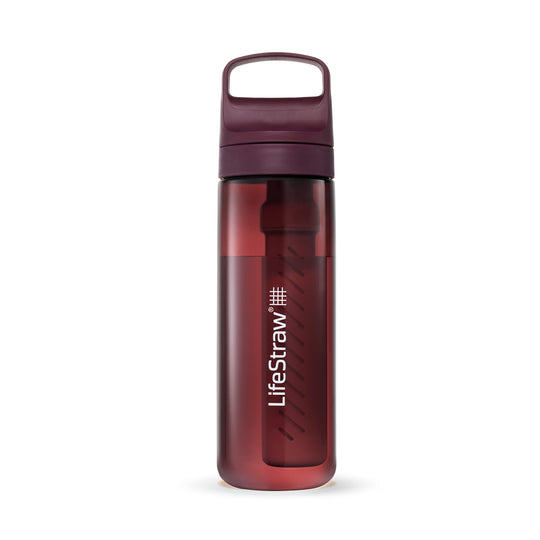 LifeStraw Go Series – BPA-Free Water Filter Bottle for Travel and Everyday use removes Bacteria, parasites and microplastics, Improves Taste