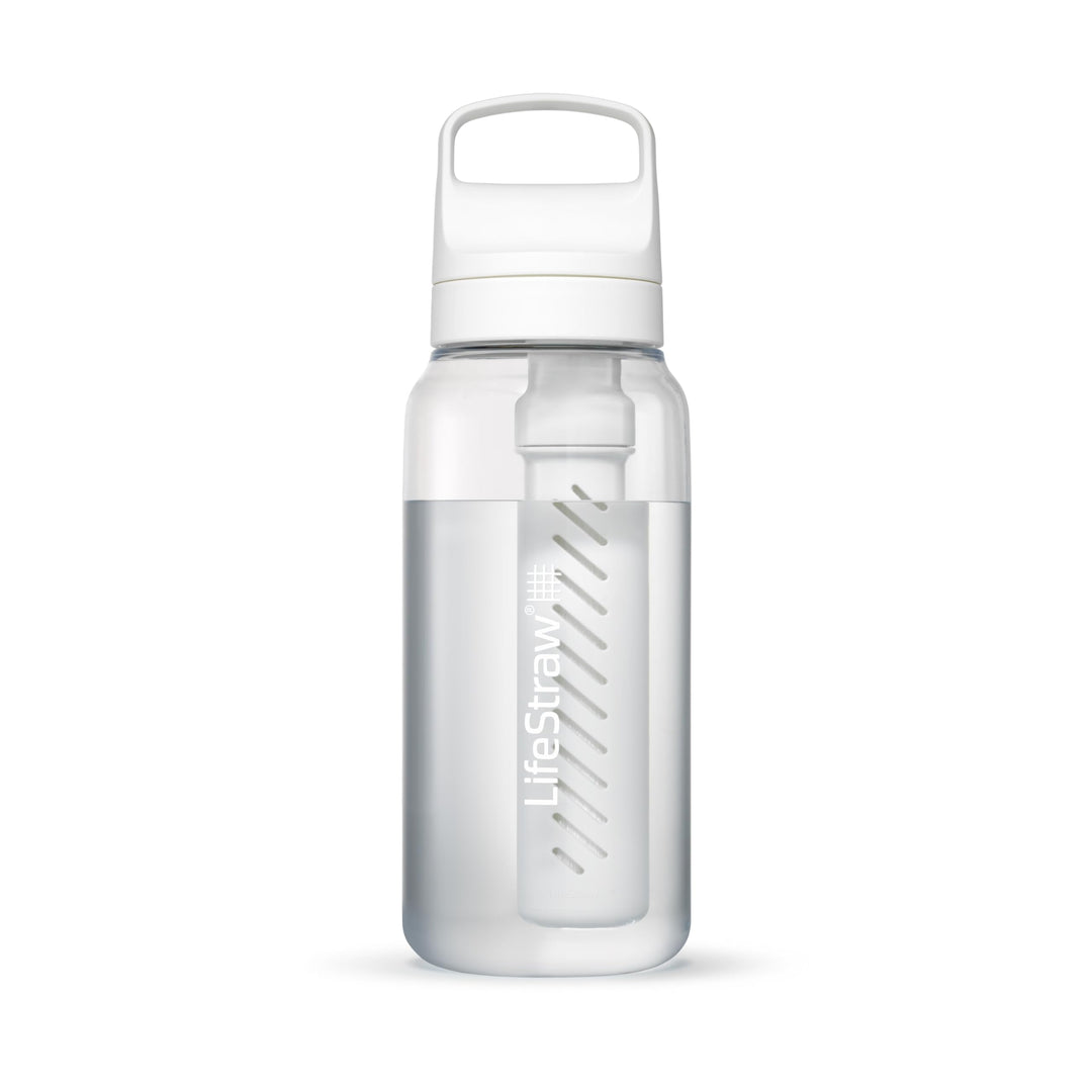 LifeStraw Go Series – BPA-Free Water Filter Bottle for Travel and Everyday use removes Bacteria, parasites and microplastics, Improves Taste