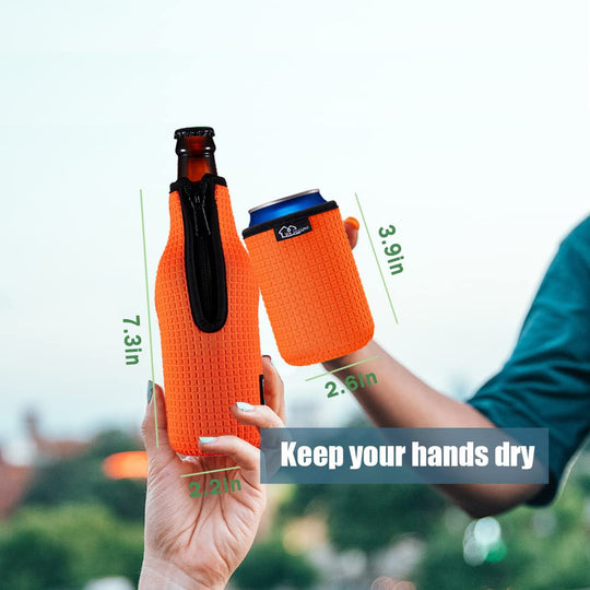 WKieason 16-18oz Neoprene Water Bottle Sleeves Insulators Beverage Berer Bottle Can Sleeves Covers Beer Bottle Coolers Holder Non-slip Neoprene Drink Coolier Sleeves 3PC Pack (Black/Blue/Yellow)