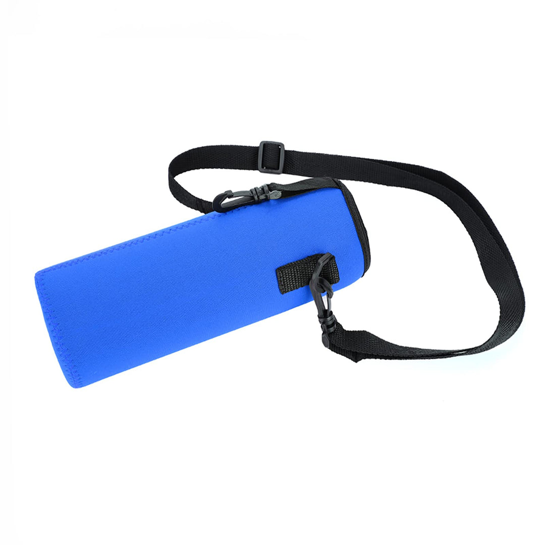Neoprene Water Bottle Carrier Bag, 1000ML/34OZ Blue Insulated Beverage Bottle Can Sleeves Covers Coolers Holder with Strap