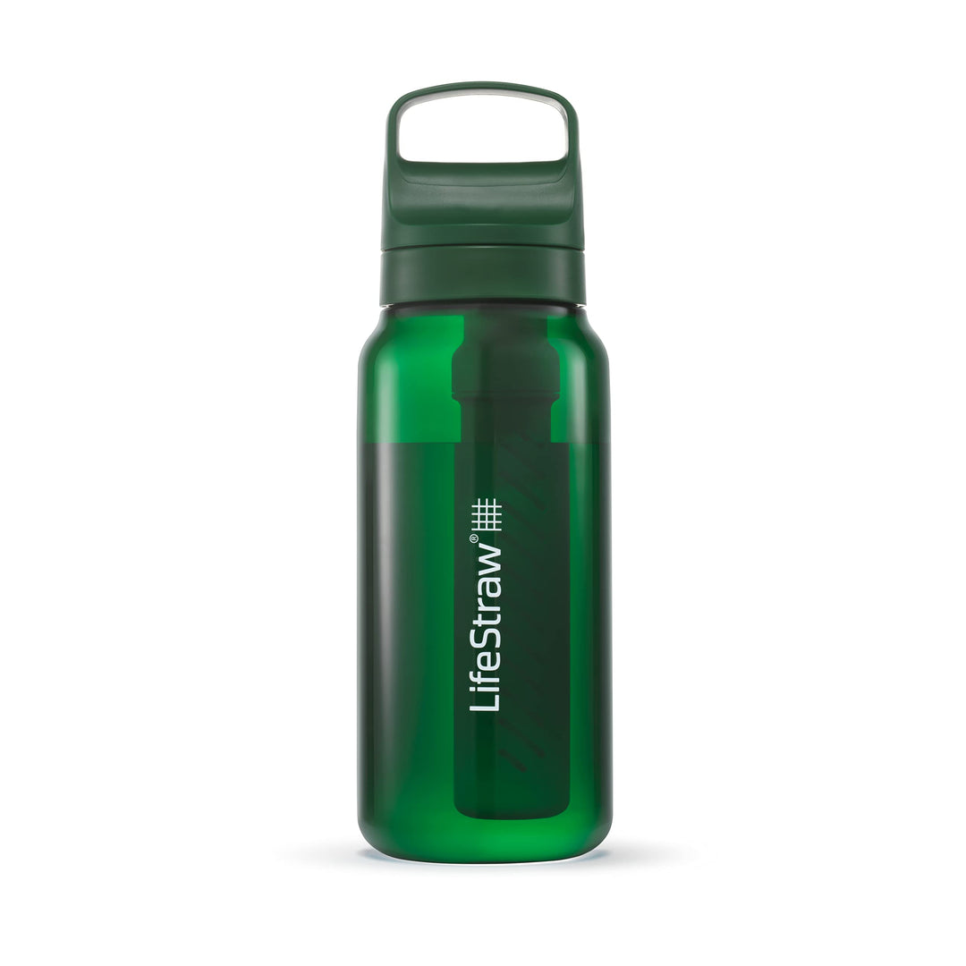 LifeStraw Go Series – BPA-Free Water Filter Bottle for Travel and Everyday use removes Bacteria, parasites and microplastics, Improves Taste