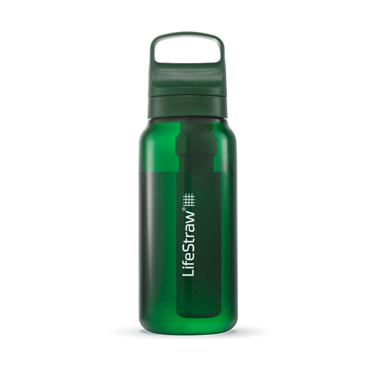 LifeStraw Go Series – BPA-Free Water Filter Bottle for Travel and Everyday use removes Bacteria, parasites and microplastics, Improves Taste