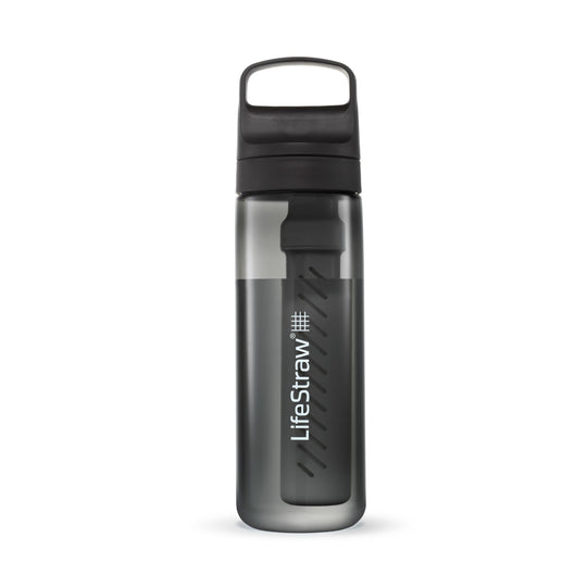 LifeStraw Go Series – BPA-Free Water Filter Bottle for Travel and Everyday use removes Bacteria, parasites and microplastics, Improves Taste