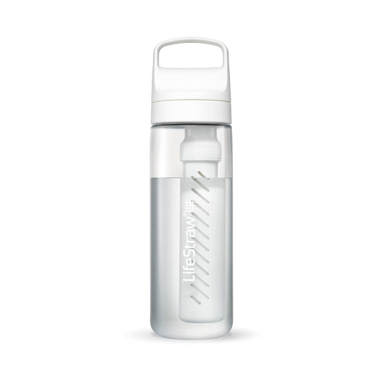 LifeStraw Go Series – BPA-Free Water Filter Bottle for Travel and Everyday use removes Bacteria, parasites and microplastics, Improves Taste