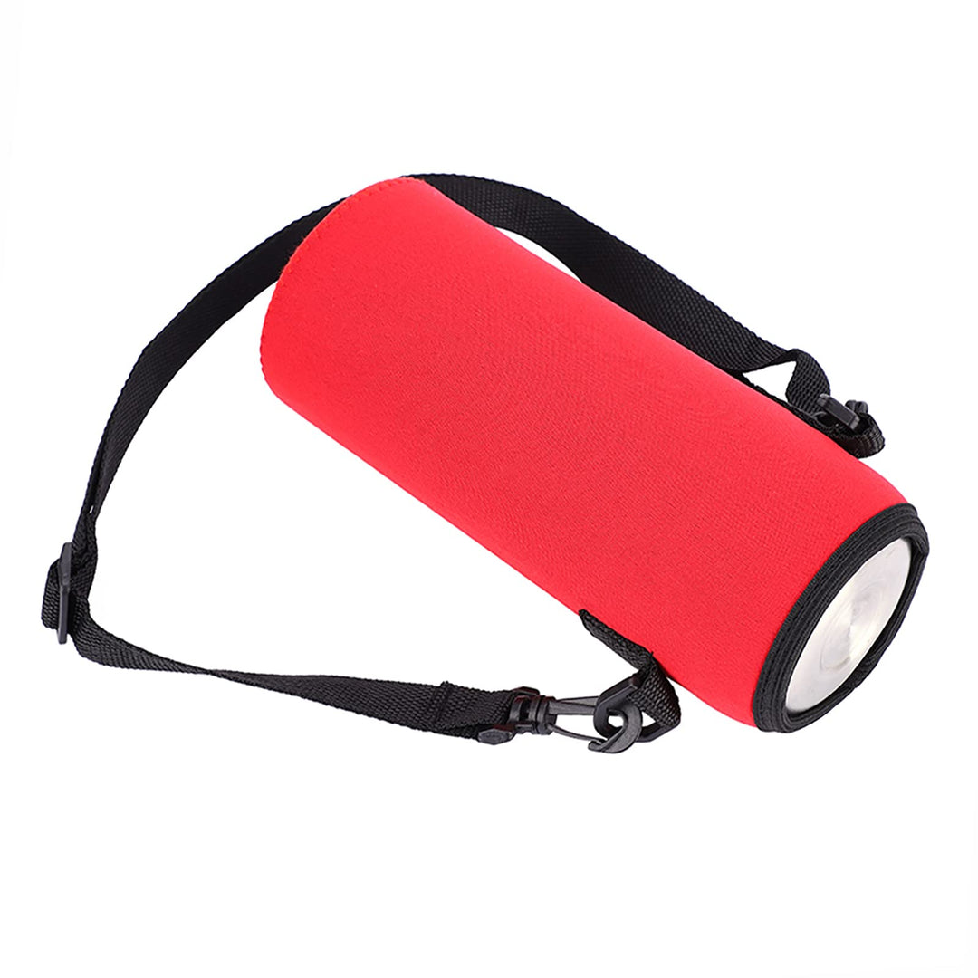 Neoprene Water Bottle Carrier Bag, 1000ML/34OZ Blue Insulated Beverage Bottle Can Sleeves Covers Coolers Holder with Strap