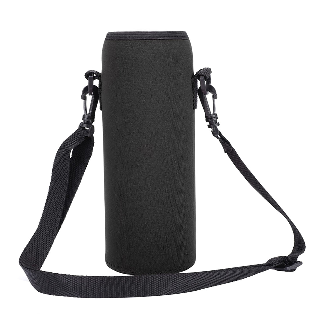 Neoprene Water Bottle Carrier Bag, 1000ML/34OZ Blue Insulated Beverage Bottle Can Sleeves Covers Coolers Holder with Strap