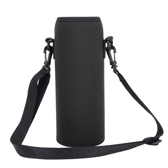 Neoprene Water Bottle Carrier Bag, 1000ML/34OZ Blue Insulated Beverage Bottle Can Sleeves Covers Coolers Holder with Strap
