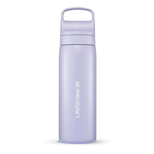 LifeStraw Go Series – Insulated Stainless Steel Water Filter Bottle for Travel and Everyday use removes Bacteria, parasites and microplastics, Improves Taste