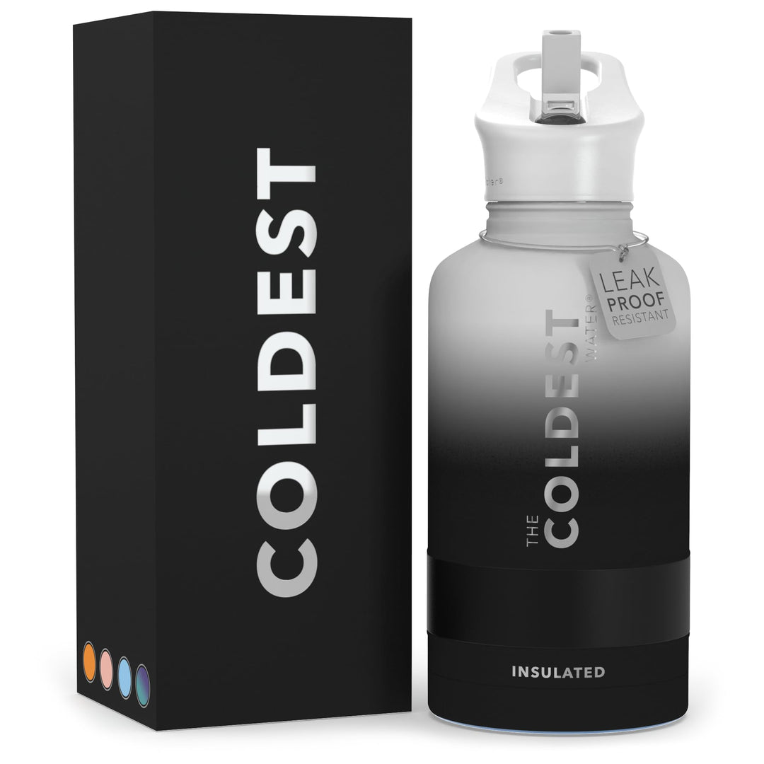 The Coldest Water COLDEST Sports Water Bottle -40 oz (Straw Lid), Leak Proof, Vacuum Insulated Stainless Steel, Hot Cold, Double Walled, Thermo Mug, Metal Canteen (40 oz, Astro Purple)