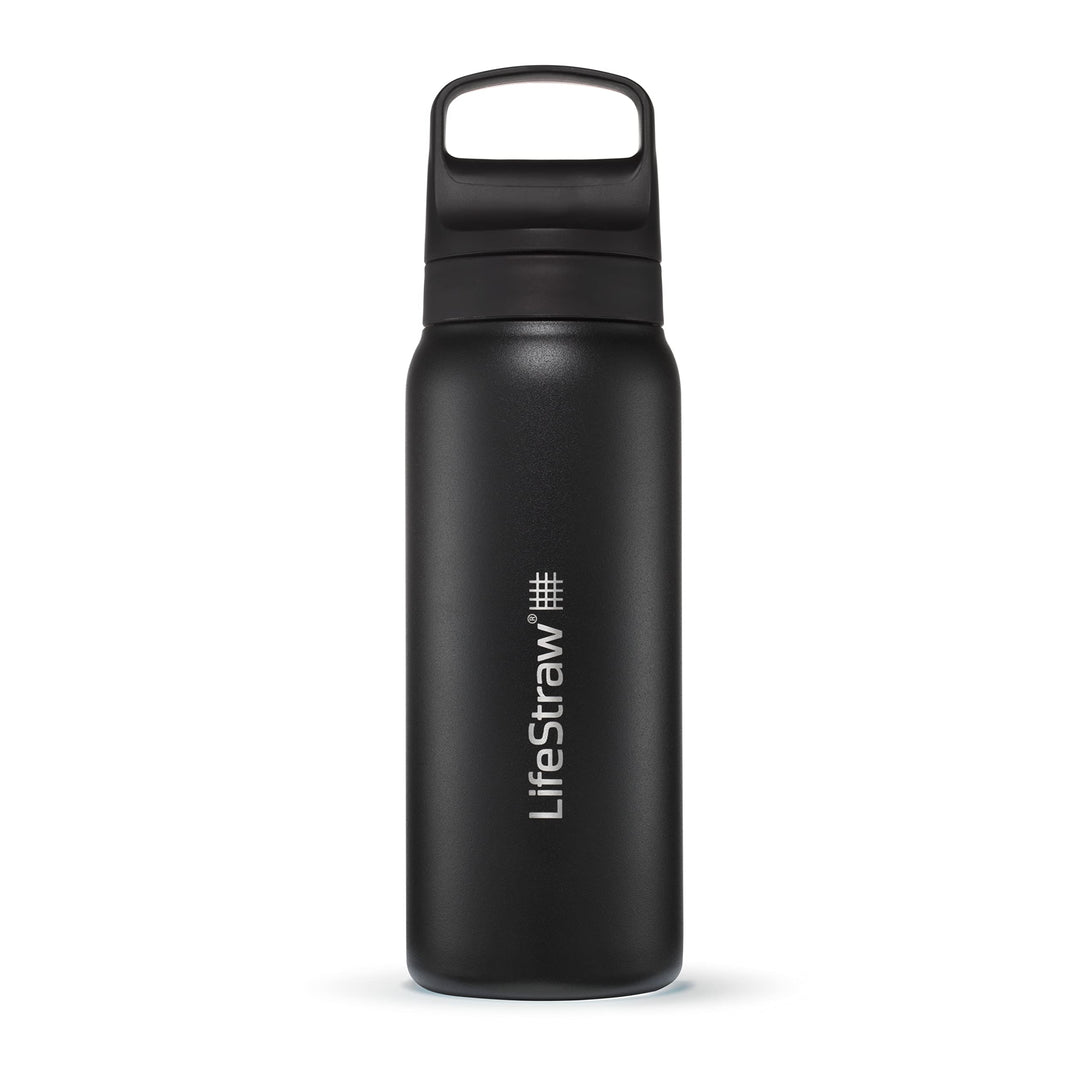 LifeStraw Go Series – Insulated Stainless Steel Water Filter Bottle for Travel and Everyday use removes Bacteria, parasites and microplastics, Improves Taste