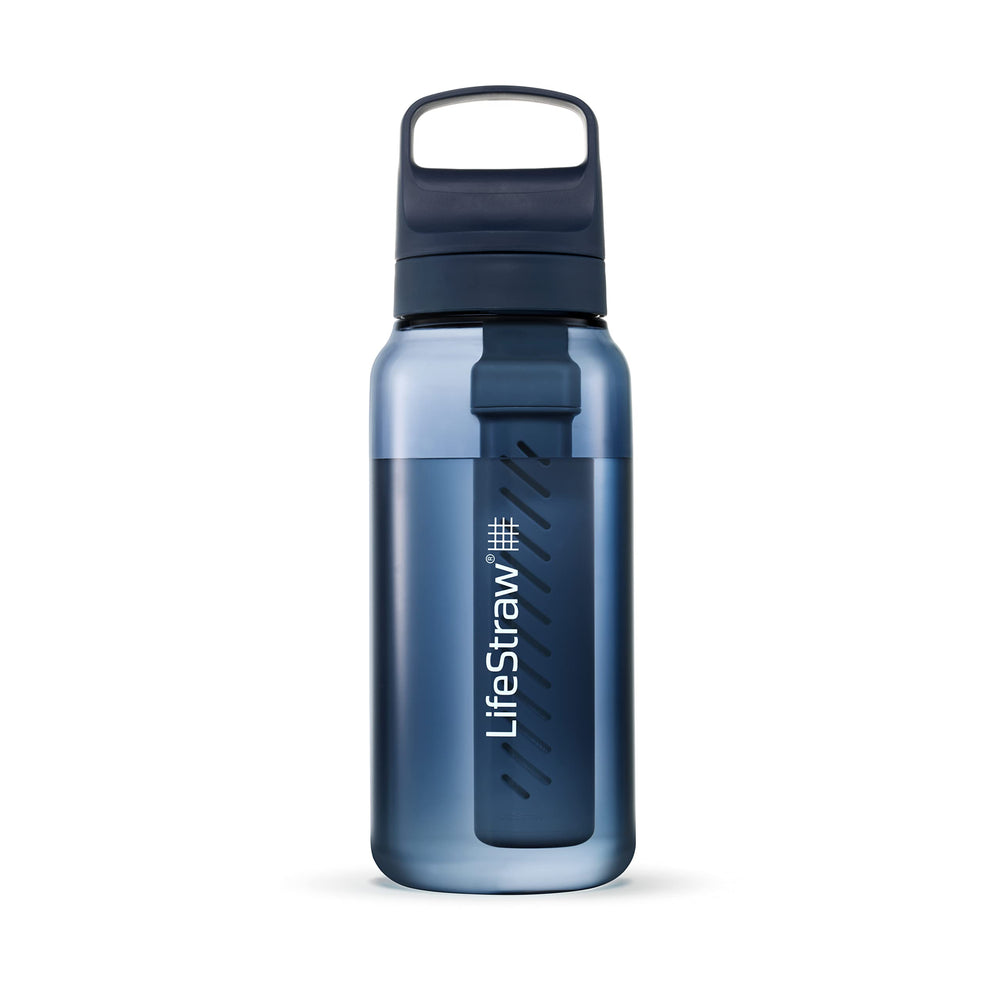 LifeStraw Go Series – BPA-Free Water Filter Bottle for Travel and Everyday use removes Bacteria, parasites and microplastics, Improves Taste