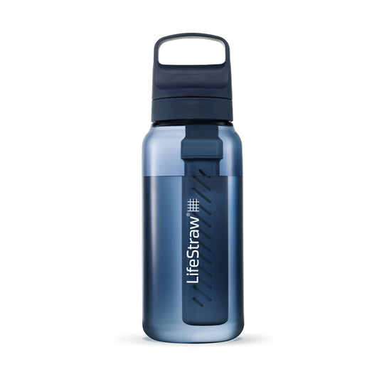 LifeStraw Go Series – BPA-Free Water Filter Bottle for Travel and Everyday use removes Bacteria, parasites and microplastics, Improves Taste