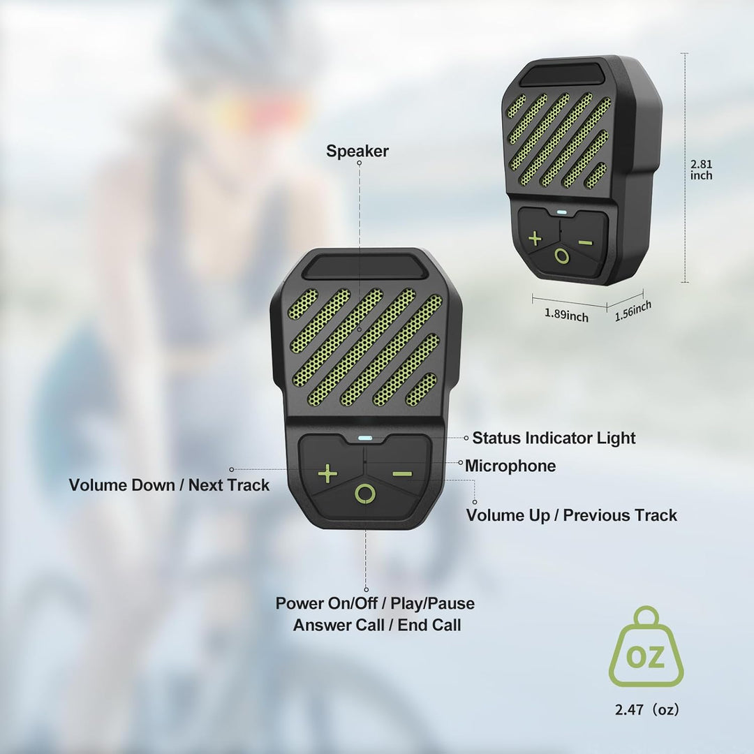 Clip-On Wireless Wearable Speaker, IPX5 Waterproof Portable Mini Speaker, USB-C Rechargeable Hands Free On-the-Go Audio for Hiking, Running, Shower, Travel and Daily Outdoor Use (Green)