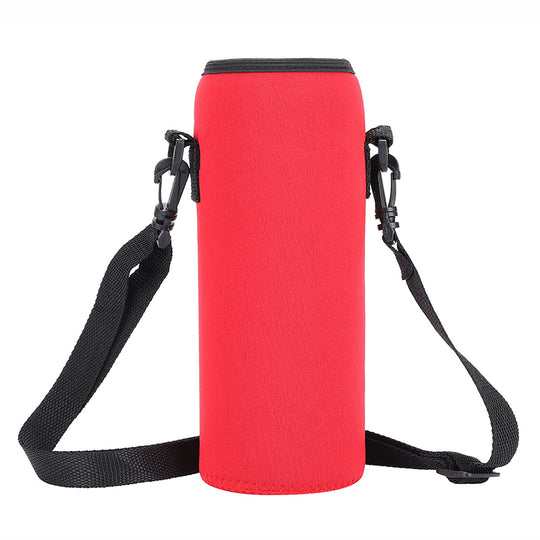Neoprene Water Bottle Carrier Bag, 1000ML/34OZ Blue Insulated Beverage Bottle Can Sleeves Covers Coolers Holder with Strap
