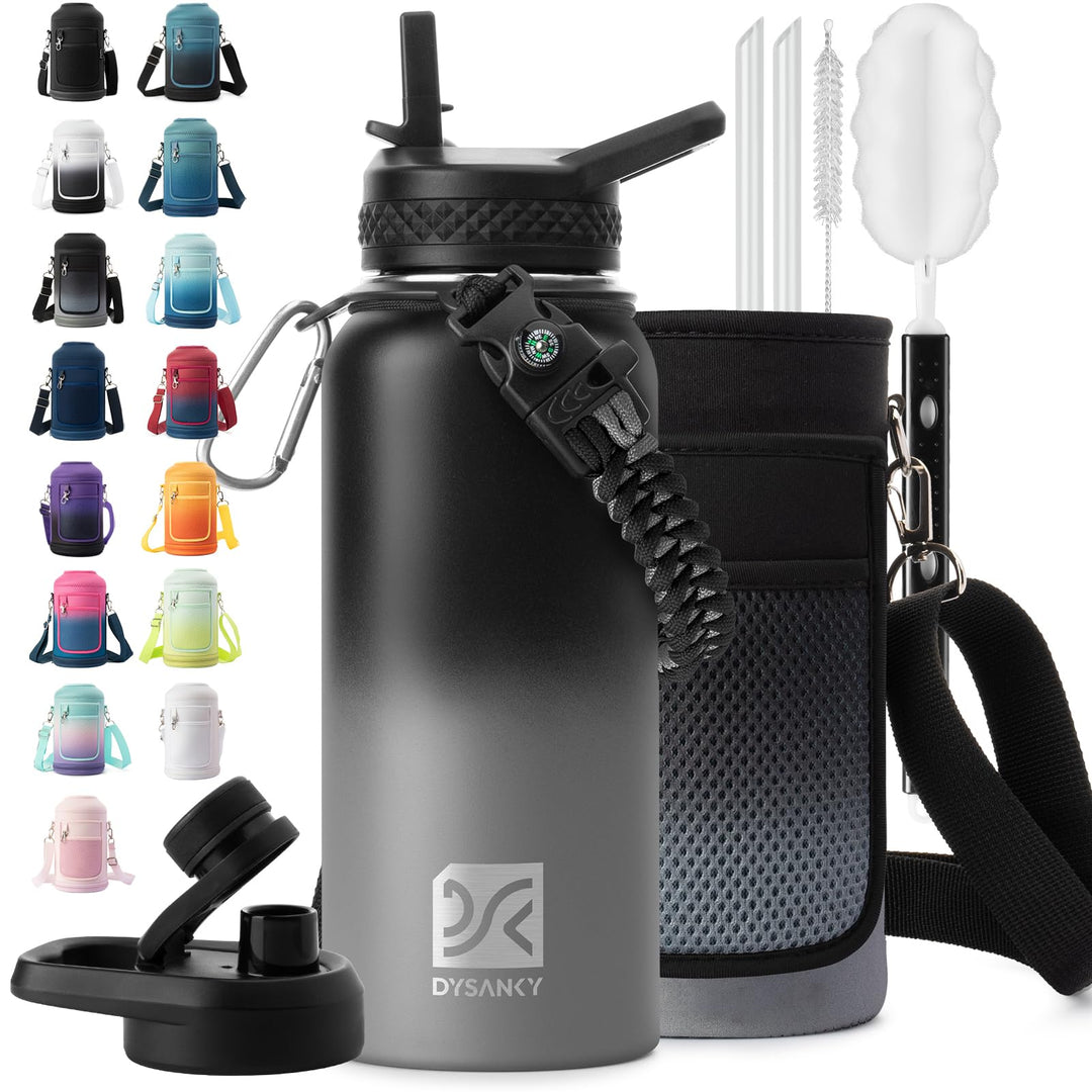 DYSANKY 2L Insulated Water Bottle 64 oz - Multiple Insulation Vacuum Sealed - Portable Sports Half Gallon Metal Water Jug for Outdoor Adventure, Gym, and Daily Use - Leak Proof &amp; Non-BPA 2 Liter
