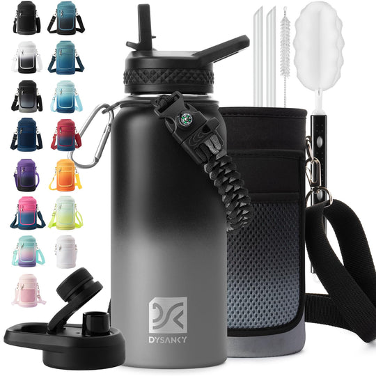 DYSANKY 2L Insulated Water Bottle 64 oz - Multiple Insulation Vacuum Sealed - Portable Sports Half Gallon Metal Water Jug for Outdoor Adventure, Gym, and Daily Use - Leak Proof &amp; Non-BPA 2 Liter