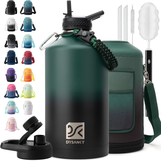 DYSANKY 2L Insulated Water Bottle 64 oz - Multiple Insulation Vacuum Sealed - Portable Sports Half Gallon Metal Water Jug for Outdoor Adventure, Gym, and Daily Use - Leak Proof &amp; Non-BPA 2 Liter