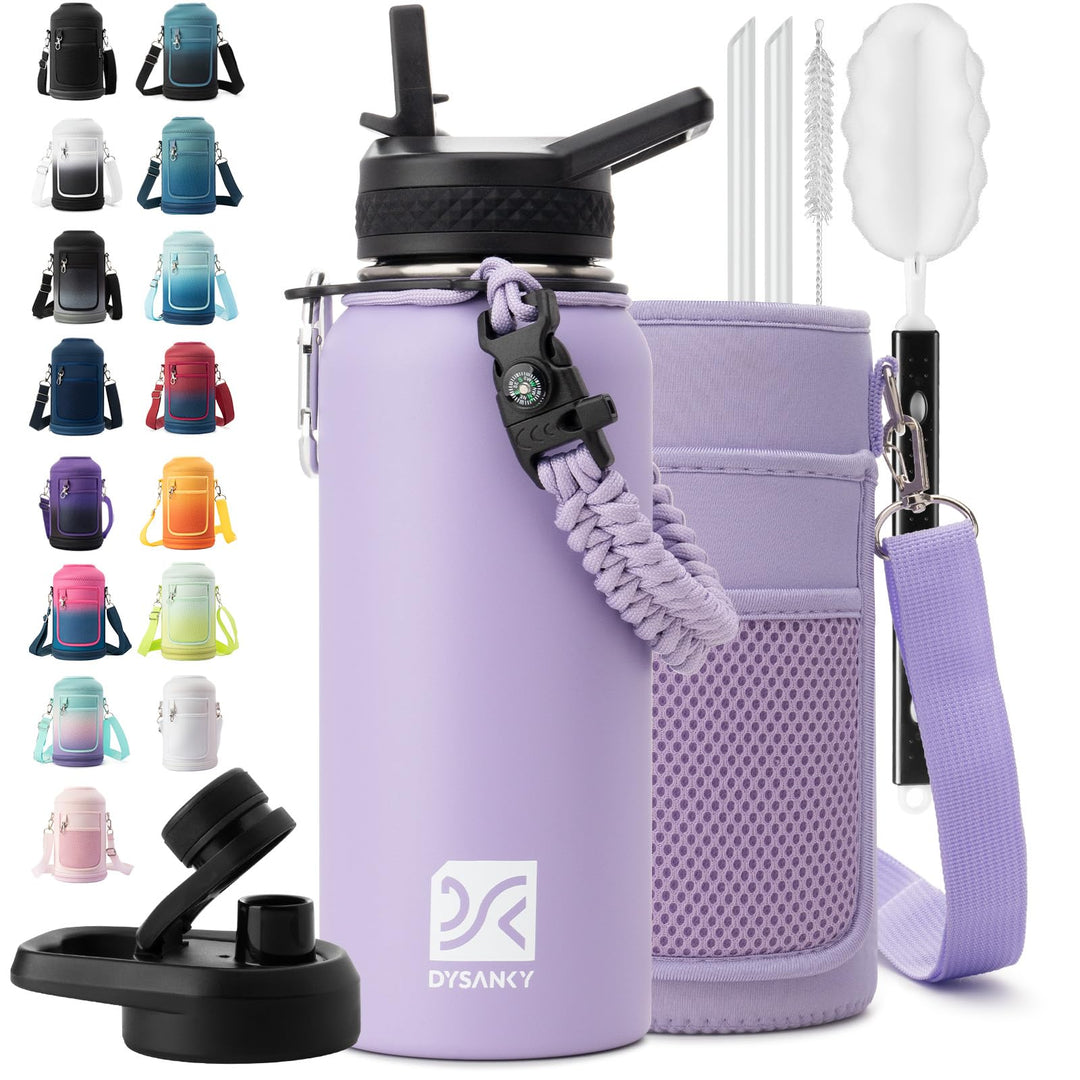 DYSANKY 2L Insulated Water Bottle 64 oz - Multiple Insulation Vacuum Sealed - Portable Sports Half Gallon Metal Water Jug for Outdoor Adventure, Gym, and Daily Use - Leak Proof &amp; Non-BPA 2 Liter