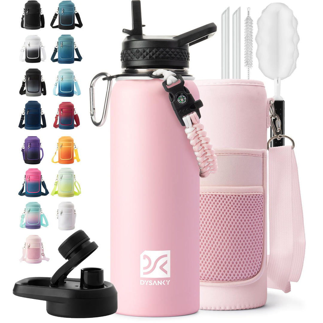 DYSANKY 2L Insulated Water Bottle 64 oz - Multiple Insulation Vacuum Sealed - Portable Sports Half Gallon Metal Water Jug for Outdoor Adventure, Gym, and Daily Use - Leak Proof &amp; Non-BPA 2 Liter