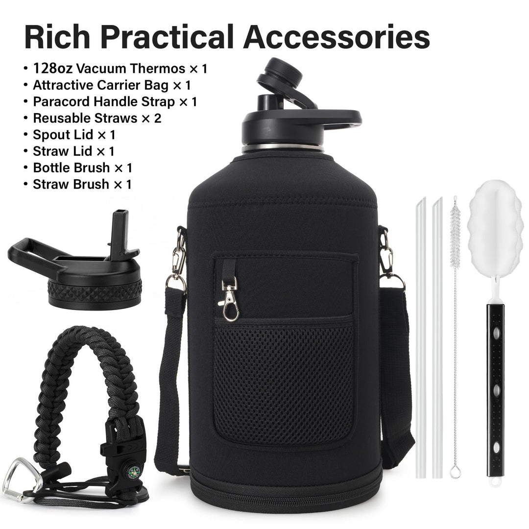 DYSANKY 2L Insulated Water Bottle 64 oz - Multiple Insulation Vacuum Sealed - Portable Sports Half Gallon Metal Water Jug for Outdoor Adventure, Gym, and Daily Use - Leak Proof &amp; Non-BPA 2 Liter