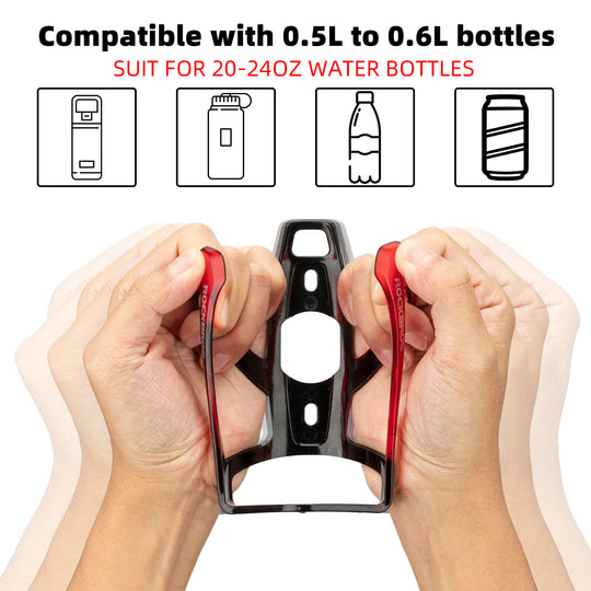 ROCKBROS Bike Water Bottle Holder Ultra-Light Bicycle Bottle Cages with Screws Tool, Universal Bike Cup Holder for Road MTB Mountain Bikes Cycling Accessories（2 Pack）