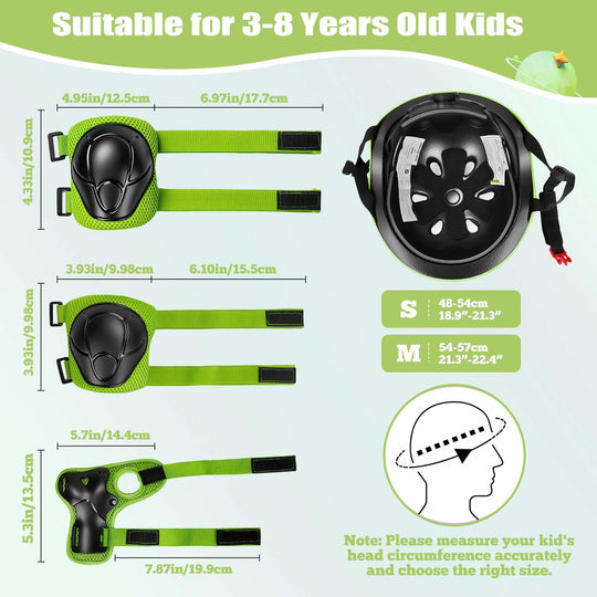 Kids Bike Helmet Set Adjustable Helmet for Ages 3-15 Kids Toddler Boys Girls Youth, Multi-Sport Bicycle Skateboarding Scooter Rollerblade Balance Bike Helmets
