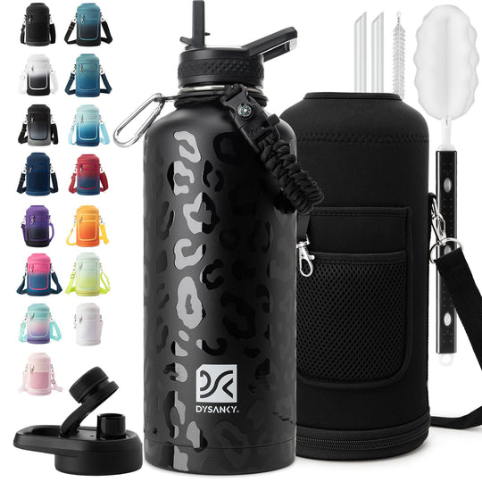 DYSANKY 2L Insulated Water Bottle 64 oz - Multiple Insulation Vacuum Sealed - Portable Sports Half Gallon Metal Water Jug for Outdoor Adventure, Gym, and Daily Use - Leak Proof &amp; Non-BPA 2 Liter