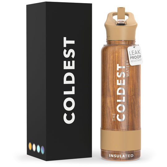 The Coldest Water COLDEST Sports Water Bottle -40 oz (Straw Lid), Leak Proof, Vacuum Insulated Stainless Steel, Hot Cold, Double Walled, Thermo Mug, Metal Canteen (40 oz, Astro Purple)