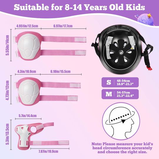 Kids Bike Helmet Set Adjustable Helmet for Ages 3-15 Kids Toddler Boys Girls Youth, Multi-Sport Bicycle Skateboarding Scooter Rollerblade Balance Bike Helmets