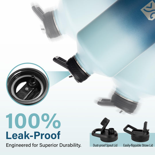 DYSANKY 2L Insulated Water Bottle 64 oz - Multiple Insulation Vacuum Sealed - Portable Sports Half Gallon Metal Water Jug for Outdoor Adventure, Gym, and Daily Use - Leak Proof &amp; Non-BPA 2 Liter