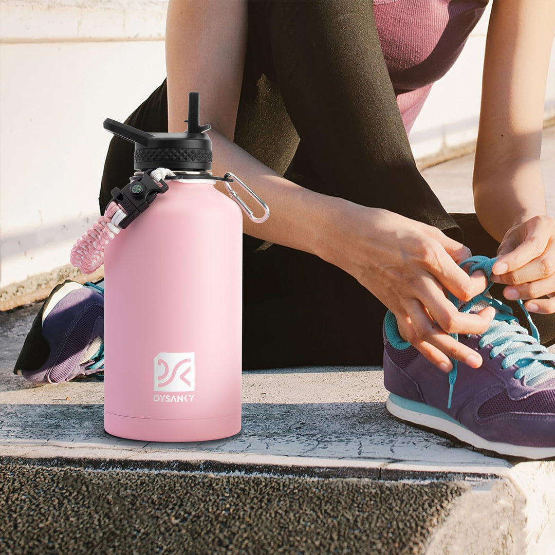 DYSANKY 2L Insulated Water Bottle 64 oz - Multiple Insulation Vacuum Sealed - Portable Sports Half Gallon Metal Water Jug for Outdoor Adventure, Gym, and Daily Use - Leak Proof &amp; Non-BPA 2 Liter