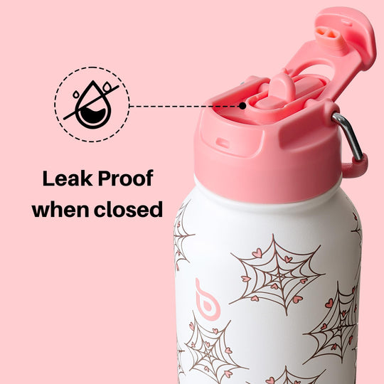 BOTTLE BOTTLE Insulated Water Bottle 950ml(32oz) Stainless Steel Sports Water Bottles with Straw Dual-use Lid Drink Flask Design for Gym with Pill Box (denim beats)